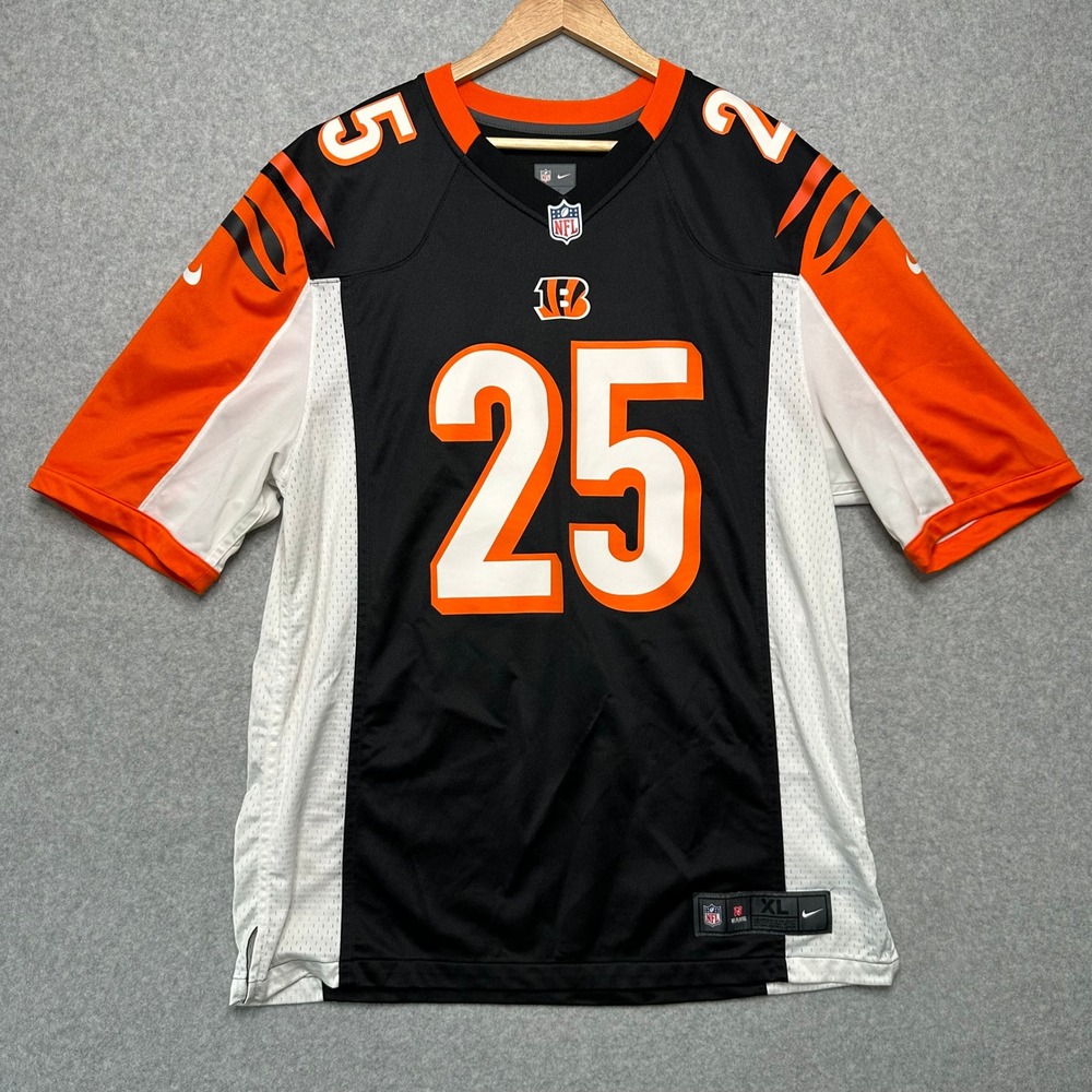 Nike Cincinnati Bengals Giovani Bernard 25 NFL Jersey‎ Mens XL Black Orange
